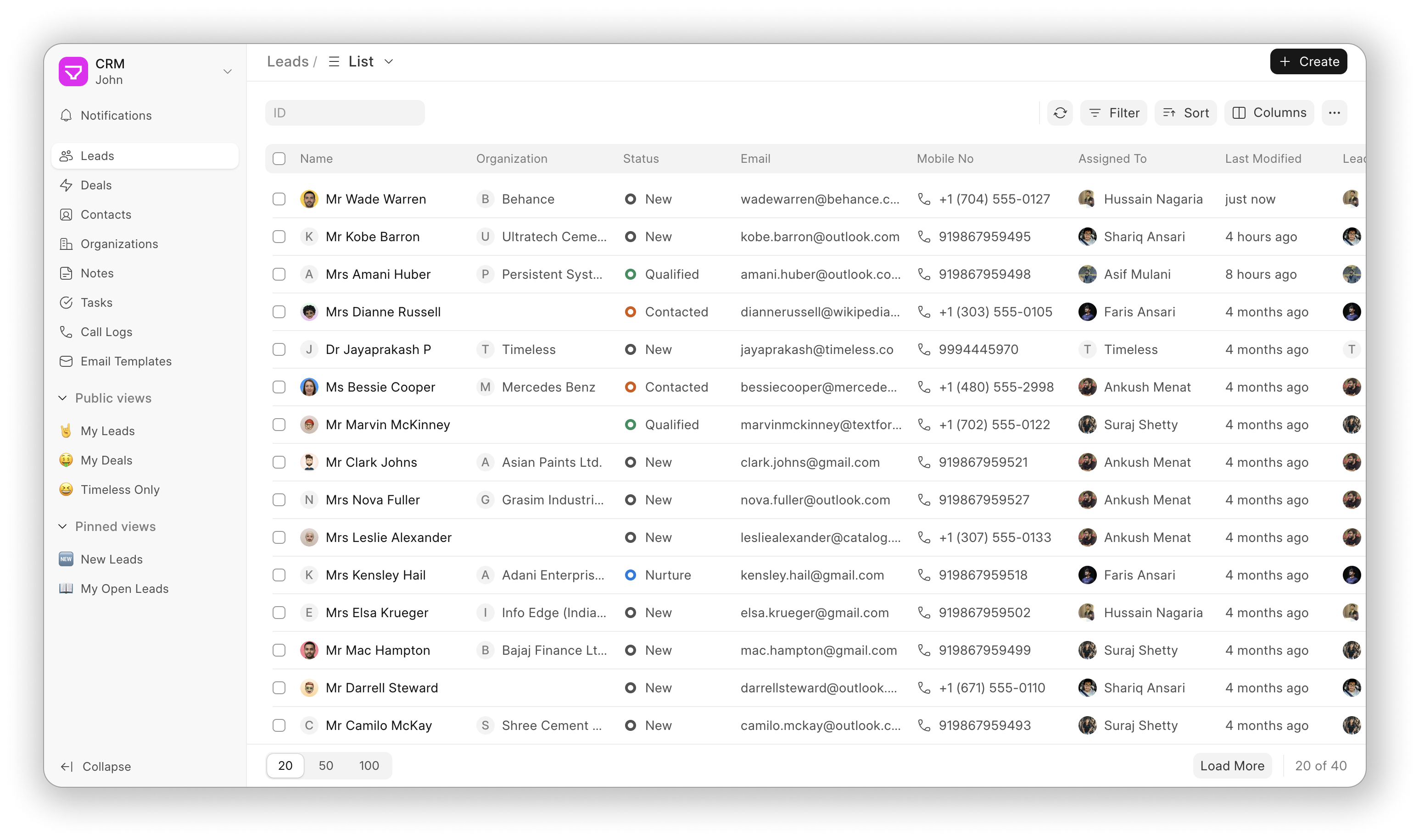 Lead List